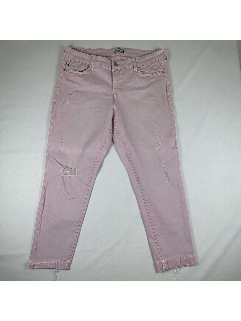 Dear John Comfort Skinny Jeans Women’s Size 27 Blush Pink Distressed Crop